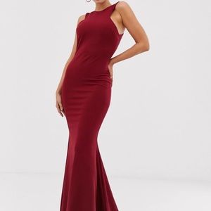 Club L | Berry Red Fishtail Gown